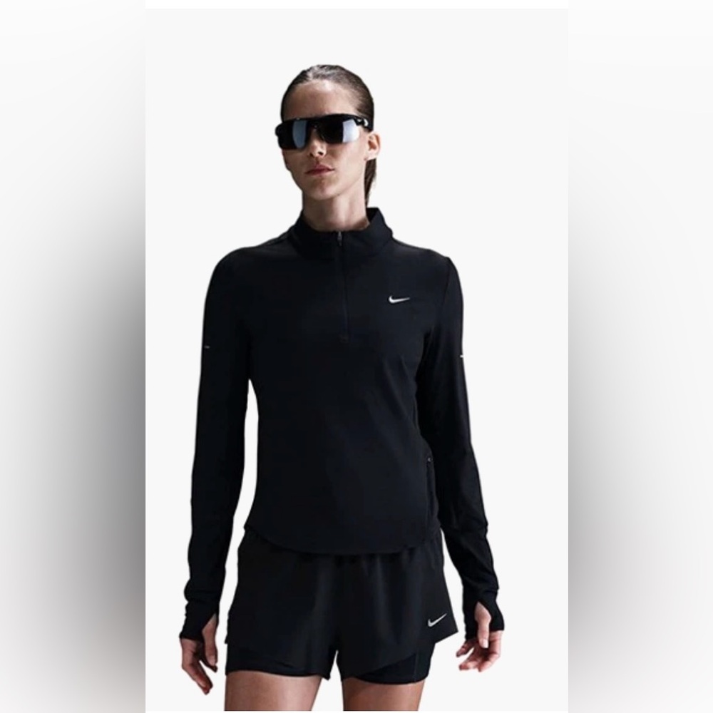 Nike Running Dri Fit black half zip pullover
